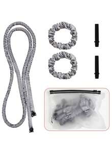 5pcs Heatless Hair Curler Kit, No Heat Curler, Hair Styling Tool Set, Overnight Curls Styling Tool, Multiple Colors Available, Wave Curling No Heat Damage, Easy To Use For Daily & Party Hairstyles, Curly Hair Accessories For Women, Travel Essential For Barber Salon Beauty Travel Essential Hair Products,Hair Cares,Hair Accessories - Multicolor - View 7