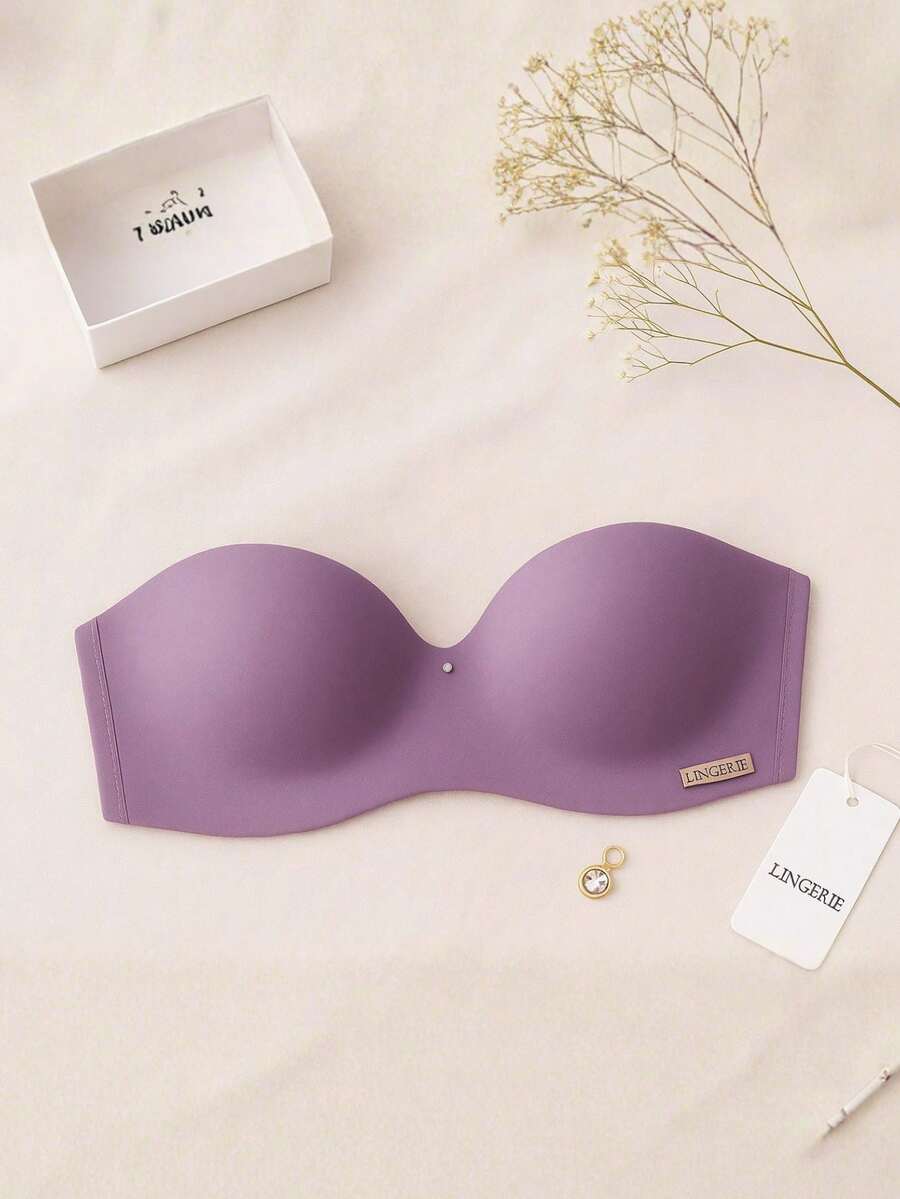 Women's Strapless Bra With Reinforced Support And Removable Straps - 淡紫色 - 查看 1