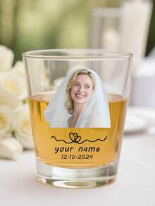 Customized Wedding Glasses, Photo Glasses, Customized Birthday Glasses, Customized Glassware, Customized 45ml Glasses, Customized Glassware, Personalized Glasses, Customized Gifts, Personalized Glassware, Personalized Glasses, Unique Wedding Favors, Personalized Face Party Favors, Face Printed Glasses - Transparent - View 16