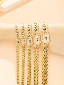 14K Gold-Plated Miami Cuban Link Necklace With Sparkling White CZ - Tarnish Resistant Gift For Him & Her (6-14mm, 16-30 Inch) - 金色 - 查看 6