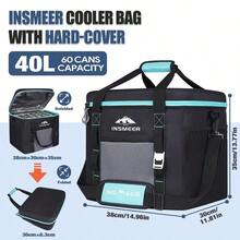 Cooler Bag 40L, Large Cooler Bags Insulated With Hard Lid, Soft Cooler Bag Leakproof/Collapsible/Portable Cooler B... - Blue - View 7