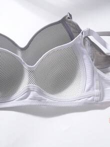 6pcs/Set Girls & Teens Ribbed Bra & Panty Set, Suitable For Small Bust, Daily Underwear - 3 Sets, Package Includes (3 Bras And 3 Panties)