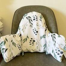 1 件婴儿座椅高脚椅垫宝宝餐椅沙发椅双面印花座椅套高脚椅充气靠背垫，内置充气垫，宝宝坐着更舒适