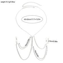 A Shiny And Sexy Nipple Chest Chain For Ladies, A Nightclub Water Diamond Nipple Chain And Body Chain, A Humanized Item - Bạc - Xem 5