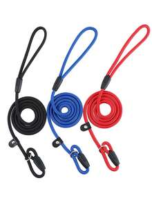 1条直径0.8厘米的尼龙宠物牵引绳，多色狗牵引绳，适合小型、中型和大型犬户外散步，便携式宠物训练牵引绳