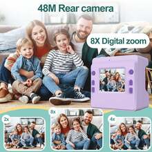 Children's Camera Is Ready To Take Photos, 48 Megapixel Digital Camera, Preferred For Birthday Gifts, 1080P Instant Printing Camera For Selfies, Built-In 32GB SD Card With Stickers For DIY, Suitable For Boys And Girls, Suitable For 6+Year Old Boys And Girls During The School Season And Birthday Gifts, Children's Camera, Children's Specific Camera
