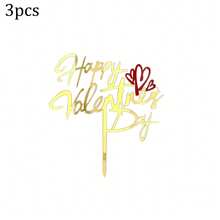 1 cái/3 cái/6 cái Đầu bánh cưới bằng Acrylic ngày lễ tình nhân dùng để trang trí bánh sinh nhật, tiệc ngày lễ tình nhân - Nhiều màu - Xem 18