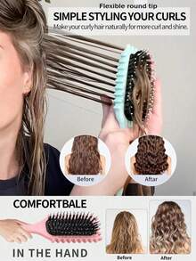 Hair Brushes-EU+UK 2026 Professional Curling Hair Brush, Creates Perfect Curls, Waves And Spiral Curls - Frizz-Free, Smooth And Easy To Comb, Salon-Level Styling - Multicolor - View 6