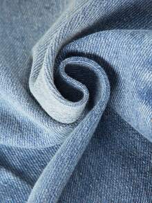 女童时尚口袋设计喇叭牛仔裤 - 藍色 - 查看 7