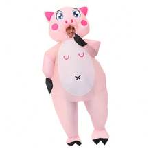 Adult Pink Riding Pig Standing Pig Inflatable Clothing Festival Party Dress Up Performance Props Valentine's Day Costume - Multicolor - View 5