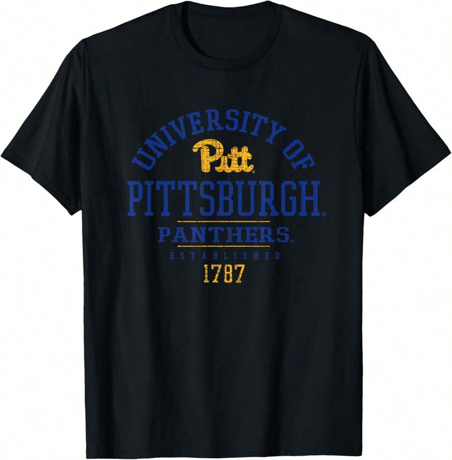 Pittsburgh Panthers Established 1787 Vintage T-Shirt - Svart - Visa 1