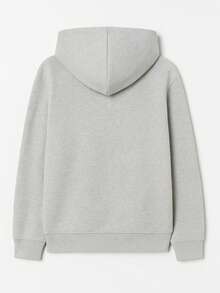 Women's Letter Print Long Sleeve Casual Loose Hoodie Sweatshirt - Grey - View 2