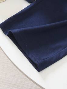 Girls' Cherry Graphic Crew Neck Long Sleeve Sweatshirt And Loose Straight Leg Sweatpants Set, Fashion New Style, Spring/Autumn - Royal Blue - View 7