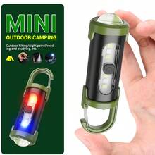 Multi-Functional Mini Keychain Light, Outdoor Portable Hanging Hook Rechargeable Flashlight Floodlight - Multicolor - View 9