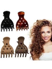 4/8 Stücke, Volumen Clips zum Stylen, Wurzelclips geeignet für lockiges, dickes Haar von Frauen, Werkzeug für federnde Locken, Locken verstärkende Clips, minimalistisches Design, schlankes Styling-Werkzeug, glatter Griff, hochwertige Clips, professionelles Stylistenzubehör, Haarstyling-Set, Haarstyling-Werkzeug-Set - Verschiedenfarbig - Übersicht 5