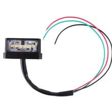 Porta Placa Universal Para Moto Ajustable Con Luz Negro - Unitalla - Ver 6