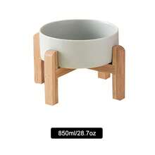 Ceramic Raised Cat Dog Bowl Dog Food Water Bowl With Elevated Non-Slip Bamboo Stand Dishwasher Microwave Anti Vomiting Heavy Duty Pet Bowl For Cat Small And Dogs Puppy - Multicolor - View 12