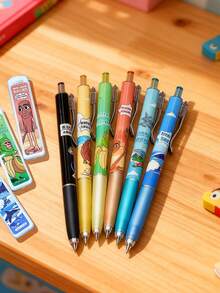 2套意大利Brainrot自动铅笔，配0.5mm铅笔芯，Tung Tung Tung Sahur Tralalero Tralala Press Pencils Kit Bombardiro Crocodilo Lirili Larila Glorbo Frutto Drillo 学生学校办公文具套装 - 彩色 - 查看 3