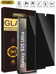 2 piezas Protector de pantalla con desbloqueo por huella digital, a prueba de agua, a prueba de golpes, resistente a los arañazos, antihuellas, fácil instalación, superficie suave, compatible con Samsung Galaxy S25/S25PLUS/S25Ultra/S24/S24Plus/S24Ultra/S23/S22, accesorios para teléfono, compatible con desbloqueo de huella digital ultrasónico - 2 piezas de privacidad - Ver 13