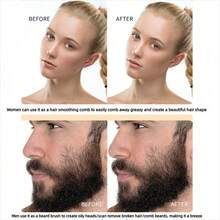 Boar Bristle Hair And Beard Brush For Men And Women - Unscented Mane Bristle Professional Barber Styling Brush For Thick/Thin Hair, Fade And Clipper Cleaning Comb, Slick Back Smoothing Tool, Back To School, Travel Holiday Essentials, Hair Accessories For Women, Brush, Detangling Brush - Multicolor - View 6