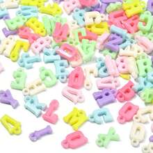 200pcs Pastel Mix Letter Beads Acrylic Alphabet Pendant Charm For Jewelry Making DIY Bracelet Necklace Earrings (Color: Mixed) - Multicolor - View 10
