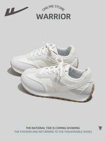 WARRIOR 1 Paar Damen sportliche, wasserdichte, vielseitige Paar-Flach-Schnürshuhe aus Leder mit Patchwork-Muster, Sommerschuhe für den Outdoor-Modestil - Beige/Hellgrau - Übersicht 4