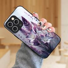 Funda de Teléfono de Vidrio Templado para iPhone 16, 16e, 15 Pro Max, 14 Plus, 13, 12, 11 Pro Max - Elegante, Única, de Alta Gama, Cubierta Transparente Delgada - OT2996 - Colores mixtos - Ver 6