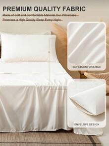 50x70 Cm Silicone Fiber Pillow – Soft & Supportive Bed Pillow With 100% Microfiber Cover, Vacuum Packed, Hypoallergenic & Machine Washable MADE IN TURKEY - White - View 6