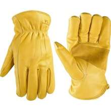 Guantes de trabajo de piel para hombre, 3.5 onzas, Thinsulate, piel de vacuno, forrada, grande (Wells Lamont 1108L), color amarillo(2XL (Paquete de 1)) - Multicolor - Ver 1