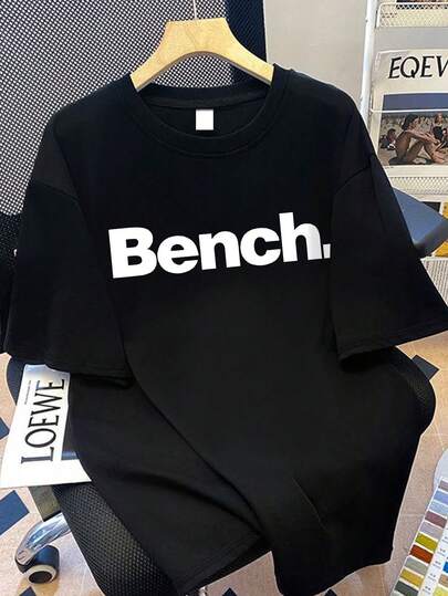 Teen Boys' Simple Style Letter Printed Pattern, Ultra-Loose Short-Sleeved T-Shirt, Casual And Simple Design T-Shirt, Suitable For Boys To Wear In Daily School, Parties, Music Festivals, Vacations, And Commuting, Suitable For Spring And Summer