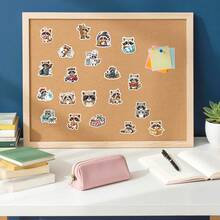 56pcs/Set Animal Stickers, Raccoon Pattern Sticker Pack, Creative Decals For Festivals Cheering And Party, Decorative DIY Gifts, Artistic Stickers For Diary, Laptop, Notebook, Water Bottle, Phone Case, Aesthetics Stickers For Teens Adults, School Supplies - Multicolor - View 6