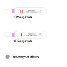 40张粉色刮刮式验孕卡，婴儿派对游戏，女孩主题婴儿派对刮刮乐游戏 - 白色 - 查看 6