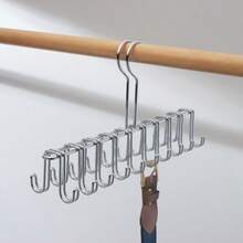 interDesign Classico Organizador de Corbatas Colgador de Metal Cromado con 14 Ganchos para organizar Cinturones y Corbatas Plateado - Cromo - Ver 4