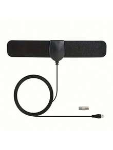 2025年升级版超薄电视天线，适用于智能电视和老式电视，覆盖范围达1000英里，高增益同轴电缆数字电视接收器 - 黑色 - 查看 8