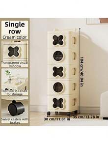 Drawer Cabinet With Wheel,3/4/5-Tier Sturdy Foldable Plastic Drawer Organizer Storage Cabinet - Easy-To-Install Rolling Cart Closet & Makeup Organizer With Smooth Drawers, Space-Saving Easy-Clean Room Decor For Bedroom Kitchen Kids Room Bathroom Entryway Office And More - Nhiều màu - Xem 15