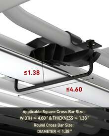 Cesta de Techo Universal 163x99 cm Capacidad 91 kg con Bolsa de Equipaje Impermeable 21 Pies Cúbicos para SUV Camionetas Vehículos - Negro - Ver 8