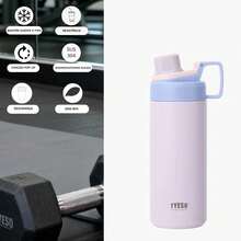 TYESO 900ML (30OZ) Vacuum Insulated Water Bottle With Carrying Handle, Iridescent Colors. Stainless Steel Coffee Cup With Straw, Thermal Bottle, Thermal Cup, 100% Leak-Proof, Keeps Temperature For 24 Hours For Hot/Cold Drinks Or 10 Hours For Hot Drinks. Suitable For Water, Iced Tea, Coffee, Smoothies And Other Beverages. An Ideal Choice For Festive Or Birthday Gifts. - Roxo - 查看 14