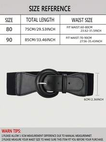 1 buc Curea la modă cu talie largă, elastică, cu cataramă decorativă în formă de D, pentru haină și rochie de damă, Halloween, vară, școală, toamnă, Halloween - A - Vizualizare 4