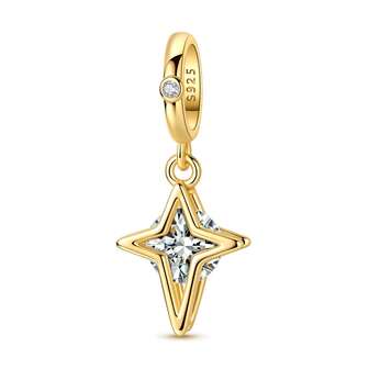 Colgante de plata de ley 925 con diseño de estallido de estrella brillante, apto para pulsera y collar originales, joya fina con diseño celestial de estrella para regalo DIY