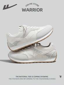 WARRIOR 1 Paar Damen sportliche, wasserdichte, vielseitige Paar-Flach-Schnürshuhe aus Leder mit Patchwork-Muster, Sommerschuhe für den Outdoor-Modestil - Beige/Hellgrau - Übersicht 2