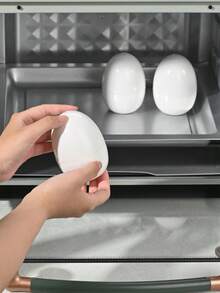 1pc Mini Microwave Egg Steamer With 1/4 Egg Capacity,Egg Shaped Microwave Egg Cooker, Fast Egg Cooker, Portable Kitchen Creative Boiled Egg Cup, Microwave Egg Cooker, Convenient Egg-Shaped Steamer, Food Mini Egg Poaching Container,Aluminum Material, Cooker For Hard Boiled Eggs, Poached Eggs, Special Home-Use Egg Cooker For Soft - Boiled Egg,Home Use,Brunch-Ready