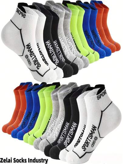 5/6/10/12/20/24 Paar Sport Knöchelsocken, feuchtigkeitsableitend und atmungsaktiv, Unisex Socken für Herren und Damen, Paar, Frühling/Sommer/Herbst, geeignet für Outdoor, Sport, Radfahren, Party, Arbeit, Urlaubsgeschenk