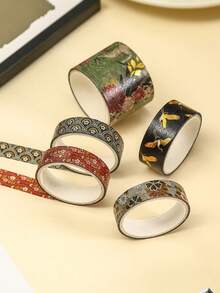 15 Rolls Summer Cherry Blossom Washi Tape Set - Floral Aesthetic Decorative Masking Tape For Bullet Journaling Supplies, Scrapbooking, DIY Craft, Planner Supplies Decorative