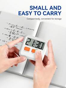 1 pieza Temporizador de cocina, recordatorio para estudiantes y cocinar, gestión del tiempo para niños, temporizador para hornear - Naranja - Ver 6