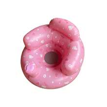 1pc Cute Inflatable Baby Seat, Portable Infant Dining Chair, Air Pressure Inflation Booster Seat - Multicolor - View 9