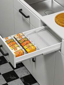 2/4/8pcs Expandable Acrylic Spice Rack Organizer, Kitchen Drawer Organizer - Adjustable Spice Jar Holder For Cabinet, Countertop, Pantry, Ideal Gift For Valentine's Day, Christmas, Father's Day, Mother's Day, Comes Without Spice Jars - Multicolor - View 13