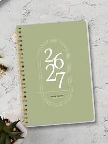 2026-2027 教师周计划/月计划本，简约设计，带网格和笔记栏，办公用品，返校季、教师节、母亲节礼物 - 綠色 - 查看 4