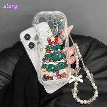 Esta carcasa de teléfono con temática navideña funciona con la carcasa del teléfono de Apple. Casas para teléfonos de vacaciones, accesorios para teléfonos de temporada, casillas para teléfonos duraderos, casillas para teléfonos móviles, compradores de vacaciones, usuarios de - Transparente - Ver 3