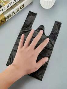 Saci de gunoi mini de unică folosință, saci de gunoi mici din plastic, potriviți pentru saci de depozitare a gunoiului în birouri, mașini, bucătării, băi, case, camere de zi, dormitoare și școli - Negru - Vizualizare 3