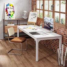 Tribesigns Großer Schreibtisch 200x70cm, Büroarbeitstisch PC-Tisch für 2 Personen, Home Office Arbeitsplatz mit großer Ablagefläche, weiß - Weiss - Übersicht 5